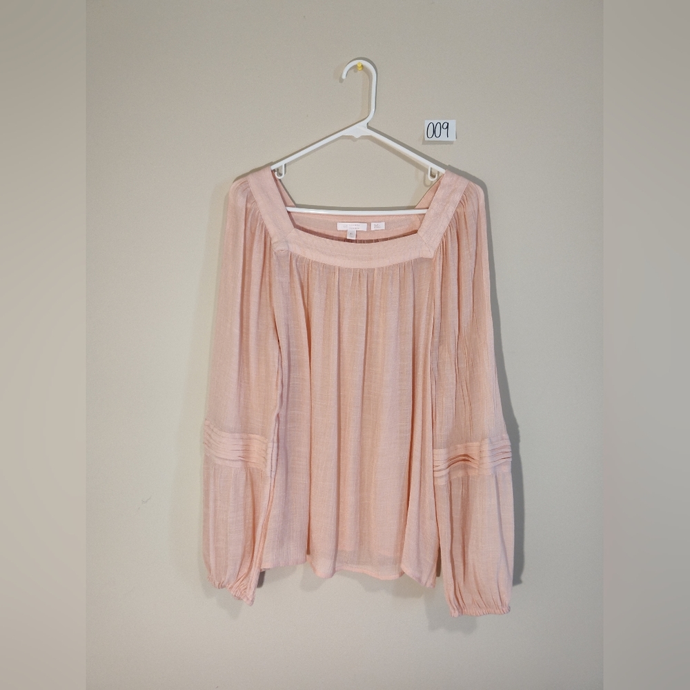 Light pink Lauren Conrad peasant top
